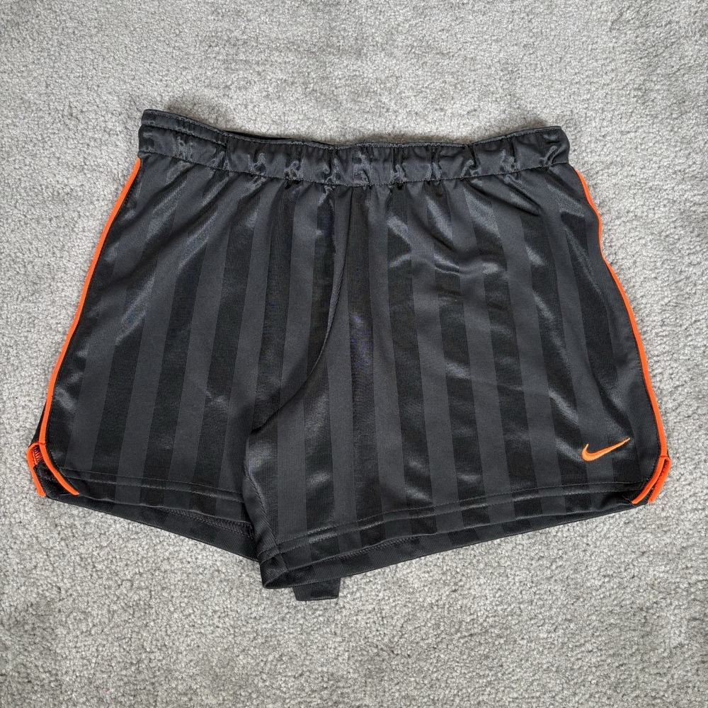Vintage Nike Shorts Womens S Gray Tonal Stiped Lightweight Soccer Running Y2K